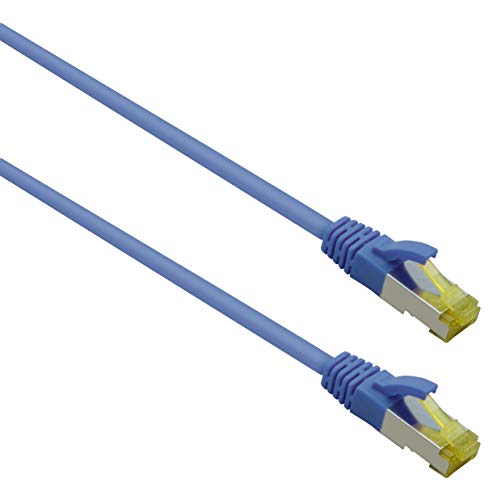 Helos Ultra Flex Patchkabel S/FTP Cat 6a TPE blau 15,0m von Helos