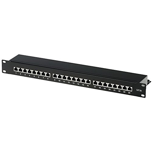 helos 146868 Patchfeld Cat 6A 19" 1HE 24 Port schwarz von Helos