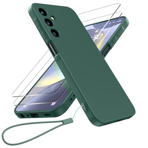 Helssitot Silikon Handyhülle Kompatibel mit Samsung Galaxy A25 5G Hülle und 2 Stück Schutzfolie,Kameraschutz,Weiche TPU Dünn Stoßfestem Schutzhülle,Cover Case für Samsung A25 5G, Grün Helssitot Silikon Handyhülle Kompatibel mit Samsung Galaxy A25 5G Hülle und 2 Stück Schutzfolie,Kameraschutz,Weiche TPU Dünn Stoßfestem Schutzhülle,Cover Case für Samsung A25 5G, Grün von Helssitot