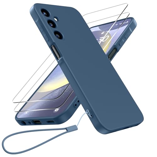 Helssitot Silikon Handyhülle Kompatibel mit Samsung Galaxy A25 5G Hülle und 2 Stück Schutzfolie,Kameraschutz,Weiche TPU Dünn Stoßfestem Schutzhülle,Cover Case für Samsung A25 5G,Blau Helssitot Silikon Handyhülle Kompatibel mit Samsung Galaxy A25 5G Hülle und 2 Stück Schutzfolie,Kameraschutz,Weiche TPU Dünn Stoßfestem Schutzhülle,Cover Case für Samsung A25 5G,Blau von Helssitot