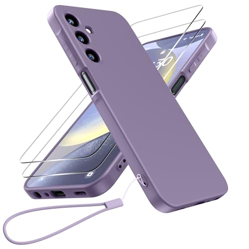 Helssitot Silikon Handyhülle Kompatibel mit Samsung Galaxy A25 5G Hülle und 2 Stück Schutzfolie,Kameraschutz,Weiche TPU Dünn Stoßfestem Schutzhülle,Cover Case für Samsung A25 5G,Helles Lila Helssitot Silikon Handyhülle Kompatibel mit Samsung Galaxy A25 5G Hülle und 2 Stück Schutzfolie,Kameraschutz,Weiche TPU Dünn Stoßfestem Schutzhülle,Cover Case für Samsung A25 5G,Helles Lila von Helssitot