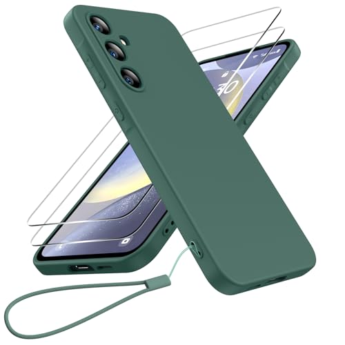 Helssitot Silikon Handyhülle Kompatibel mit Samsung Galaxy A55 5G Hülle und 2 Stück Schutzfolie,Kameraschutz,Weiche TPU Dünn Stoßfestem Schutzhülle,Cover Case für Samsung A55 5G, Grün Helssitot Silikon Handyhülle Kompatibel mit Samsung Galaxy A55 5G Hülle und 2 Stück Schutzfolie,Kameraschutz,Weiche TPU Dünn Stoßfestem Schutzhülle,Cover Case für Samsung A55 5G, Grün von Helssitot