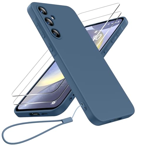 Helssitot Silikon Handyhülle Kompatibel mit Samsung Galaxy A55 5G Hülle und 2 Stück Schutzfolie,Kameraschutz,Weiche TPU Dünn Stoßfestem Schutzhülle,Cover Case für Samsung A55 5G,Blau Helssitot Silikon Handyhülle Kompatibel mit Samsung Galaxy A55 5G Hülle und 2 Stück Schutzfolie,Kameraschutz,Weiche TPU Dünn Stoßfestem Schutzhülle,Cover Case für Samsung A55 5G,Blau von Helssitot
