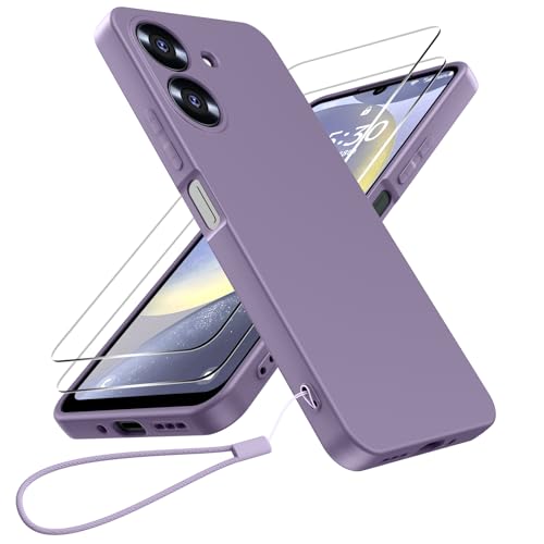 Helssitot Silikon Handyhülle Kompatibel mit Xiaomi Redmi 13 C/Poco C65 Hülle und 2 Stück Schutzfolie,Kameraschutz,Weiche TPU Dünn Stoßfestem Schutzhülle Cover Case,Helles Lila Helssitot Silikon Handyhülle Kompatibel mit Xiaomi Redmi 13 C/Poco C65 Hülle und 2 Stück Schutzfolie,Kameraschutz,Weiche TPU Dünn Stoßfestem Schutzhülle Cover Case,Helles Lila von Helssitot
