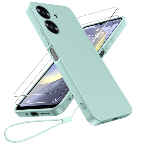 Helssitot Silikon Handyhülle Kompatibel mit Xiaomi Redmi 13 C/Poco C65 Hülle und 2 Stück Schutzfolie,Kameraschutz,Weiche TPU Dünn Stoßfestem Schutzhülle Cover Case,Minzgrün Helssitot Silikon Handyhülle Kompatibel mit Xiaomi Redmi 13 C/Poco C65 Hülle und 2 Stück Schutzfolie,Kameraschutz,Weiche TPU Dünn Stoßfestem Schutzhülle Cover Case,Minzgrün von Helssitot