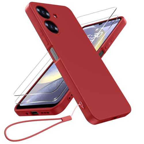 Helssitot Silikon Handyhülle Kompatibel mit Xiaomi Redmi 13 C/Poco C65 Hülle und 2 Stück Schutzfolie,Kameraschutz,Weiche TPU Dünn Stoßfestem Schutzhülle Cover Case,Rot Helssitot Silikon Handyhülle Kompatibel mit Xiaomi Redmi 13 C/Poco C65 Hülle und 2 Stück Schutzfolie,Kameraschutz,Weiche TPU Dünn Stoßfestem Schutzhülle Cover Case,Rot von Helssitot