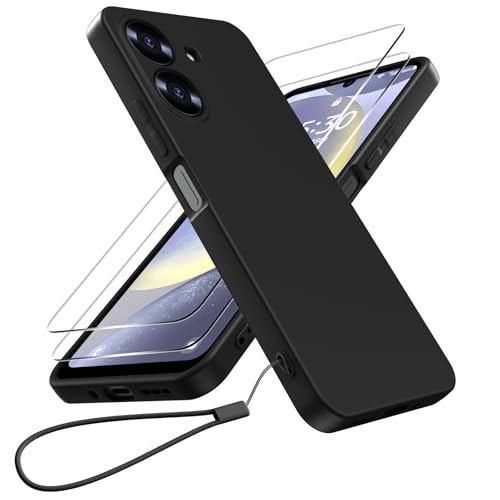 Helssitot Silikon Handyhülle Kompatibel mit Xiaomi Redmi 13 C/Poco C65 Hülle und 2 Stück Schutzfolie,Kameraschutz,Weiche TPU Dünn Stoßfestem Schutzhülle Cover Case,Schwarz Helssitot Silikon Handyhülle Kompatibel mit Xiaomi Redmi 13 C/Poco C65 Hülle und 2 Stück Schutzfolie,Kameraschutz,Weiche TPU Dünn Stoßfestem Schutzhülle Cover Case,Schwarz von Helssitot