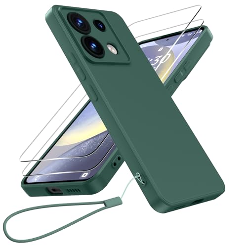 Helssitot Silikon Handyhülle Kompatibel mit Xiaomi Redmi Note 13 Pro 5G/Poco X6 5G Hülle und 2 Stück Schutzfolie,Kameraschutz,Weiche TPU Dünn Stoßfestem Schutzhülle Cover Case, Grün Helssitot Silikon Handyhülle Kompatibel mit Xiaomi Redmi Note 13 Pro 5G/Poco X6 5G Hülle und 2 Stück Schutzfolie,Kameraschutz,Weiche TPU Dünn Stoßfestem Schutzhülle Cover Case, Grün von Helssitot