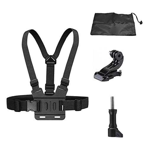 Brustgurt Halterung, Action Camera Accessory, Brusthalterung Chest Mount, Einstellbarer Brustgurt Halterung, Action Kamera Zubehör Kit, Verstellbarer Brustgurt, 3 Stück, mit Stoffbeutel von Helweet