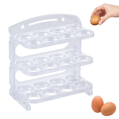 Eierhalter, Eierregal, Eierablagen, Egg Holder, Eierbehälter für Kühlschrank, Bewahren Sie Ihre Eier Ordentlich und Platzsparend auf, Geeignet für Kühlschränke, Schränke, Esstische und Küchen Eierhalter, Eierregal, Eierablagen, Egg Holder, Eierbehälter für Kühlschrank, Bewahren Sie Ihre Eier Ordentlich und Platzsparend auf, Geeignet für Kühlschränke, Schränke, Esstische und Küchen von Helweet