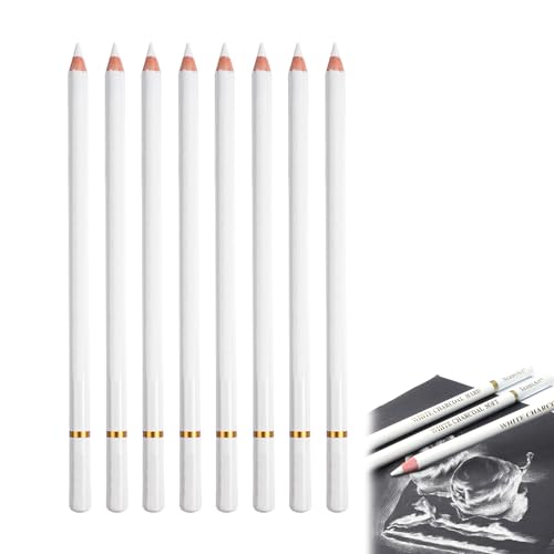 Kohlestifte Set Weiße Kohle Bleistift, Weißer Kohle Zeichenstifte, Holz Skizzieren Highlight Pen, Skizzieren Highlight Malstifte,Zeichnen Kohlestift von Helweet