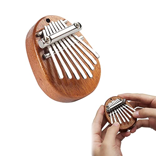 Mini Daumen Musikinstrument, Holz Daumenklavier, Kalimba Instrument, Daumenklavier, Thumb Piano, Finger Klavier, 8 Tasten Marimba Klavier, Tragbares Mini Massivholz Finger Piano, für Anfänger, 1 Pack von Helweet