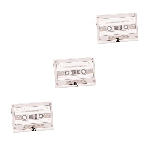 3 Stück Tonbandaufnahme-Grußkartenkassetten Tonbandkassette Grußkarte Mit Sprachnachricht Beschreibbare Grußkarte Sprachaufzeichnungskarten Beschreibbare Geburtstagskarte von Hemobllo