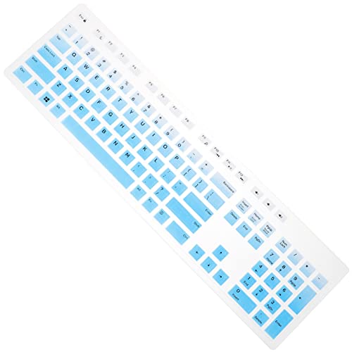 Hemobllo Tastaturabdeckung Silikon Wasserdicht Einzigartige Tastatur Schutzhaut Tastaturzubehör Kompatibel für Kb216 Kabelgebundene Tastatur (Blau) von Hemobllo