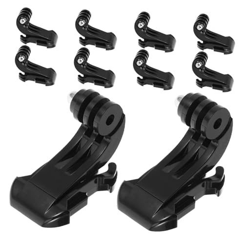 Hemobllo 10 Stück Zubehör für Sport Kamera super Klemme Kamera-Schraubadapter Telefonkopfhalterung -Release-Haken Schraubkamerahalterung Langer J-Haken Abs Black von Hemobllo