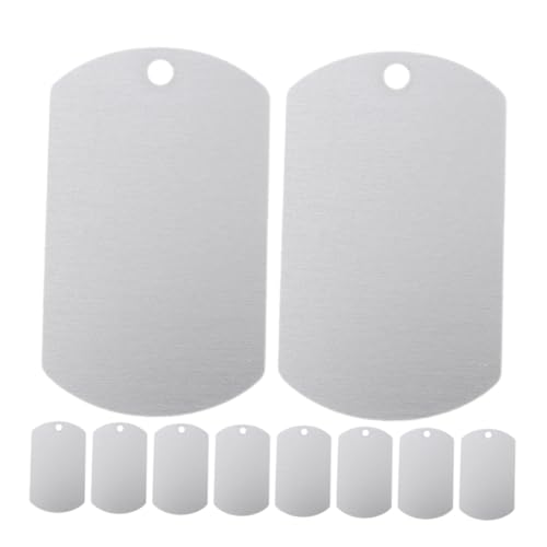 Hemobllo 12 Stück Aluminiumetikett Namensschild-anhänger Aus Metall Hundemarken Aus Aluminium Kleine Hundetags Rohlinge Für Hundemarken-schlüsselanhänger Hundemarke Aus Aluminium Silber Hemobllo 12 Stück Aluminiumetikett Namensschild-anhänger Aus Metall Hundemarken Aus Aluminium Kleine Hundetags Rohlinge Für Hundemarken-schlüsselanhänger Hundemarke Aus Aluminium Silber von Hemobllo