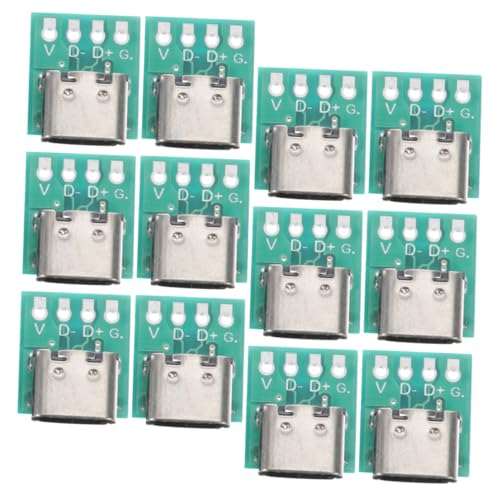 Hemobllo 12Stücke USB C Board PCB Für Typ C Buchsenadapter Einsetzbar Für Datenübertragung Wohnungen Stabil Schnell von Hemobllo