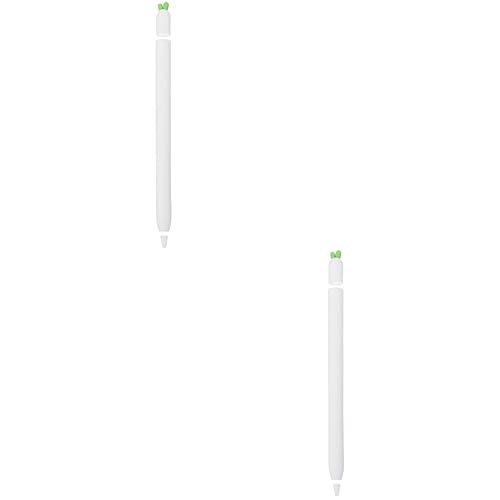 Hemobllo 2 STK Stylus-hülle Bleistifthalter Aus Silikon Federmäppchen 2. Generation Bleistiftspitze Aus Silikon Weiß Kieselgel rutschfeste Abdeckung Kompatibel Zweite Generation von Hemobllo