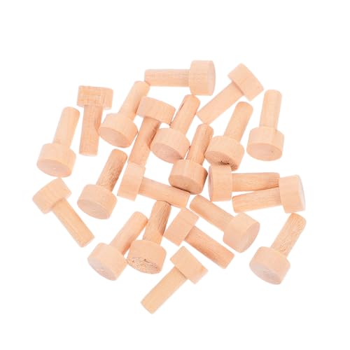 Hemobllo 20pcs Winzige Holzstifte Für Diy- Und Handwerksprojekte Mini -holzstifte Für Spielzeugträder Und Möbel Unvollendet Und Bereit Zu Malen von Hemobllo