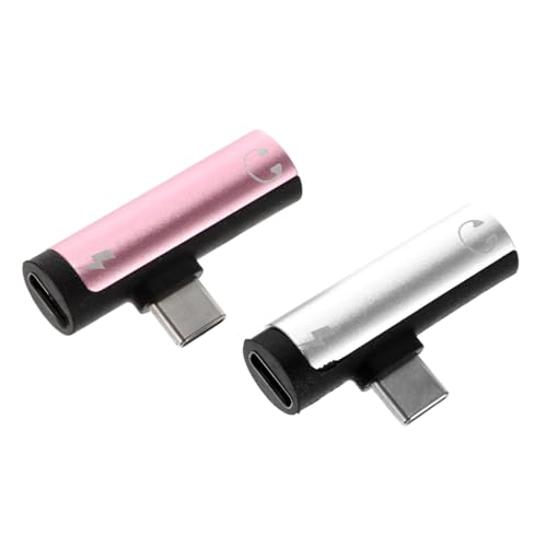 2 StüCk Usb C Auf 3,5mm Klinke Adapter, Typ C KopfhöRer Adapter Mit Audio Und Ladefunktion FüR Musik Und Telefonieren, Aluminiumlegierung 2 StüCk Usb C Auf 3,5mm Klinke Adapter, Typ C KopfhöRer Adapter Mit Audio Und Ladefunktion FüR Musik Und Telefonieren, Aluminiumlegierung von Hemobllo