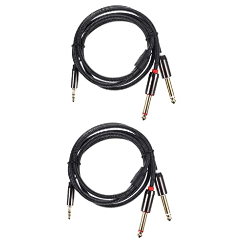 Hemobllo 2st Audio-Splitter E-gitarrenkabel Adapter Für Kopfhöreranschluss Splitter Für Audiokabel Gitarren-patchkabel 1/8 Auf 1/4 Adapter 1/8 Bis Dual 6,35 Mm Verstärker Nylon Rechner Hemobllo 2st Audio-Splitter E-gitarrenkabel Adapter Für Kopfhöreranschluss Splitter Für Audiokabel Gitarren-patchkabel 1/8 Auf 1/4 Adapter 1/8 Bis Dual 6,35 Mm Verstärker Nylon Rechner von Hemobllo