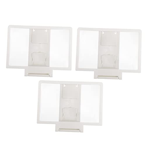 Hemobllo 3 STK Handy Lupe Led Bildschirm Monitor Einstellbar Handyhalterung Strapazierfähiger Handyständer Praktischer Handyständer Multifunktionaler Telefonständer Weiß PVC von Hemobllo