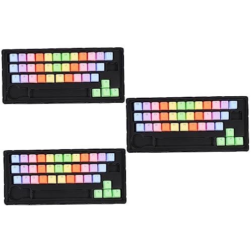 Hemobllo 3 Sätze Tastenkappe Ornament-sets Tastatur-dekor Pudding Keycaps Keyset Farbige Tastatur Beleuchtete Tastatur Computer Tastatur Computertastaturen Tastatur Bunt Schalter Klaviatur von Hemobllo