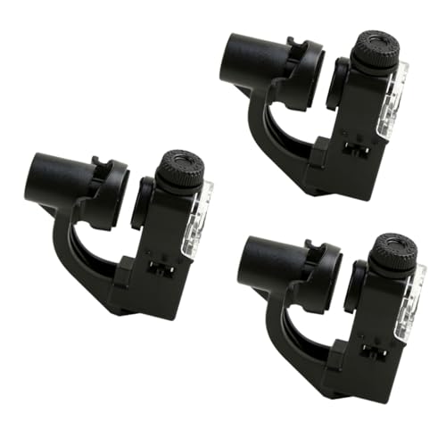 Hemobllo 3 Stück 90 ansteckbares Handy-Mikroskop Mini- für Taschenmikroskop tragbares mikroskop Handy Microscope Mikroskoplupe für das Telefon Handy mikroskop Black von Hemobllo