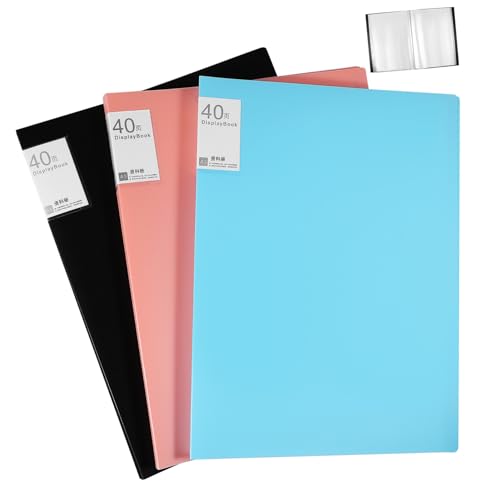 Hemobllo 3 Stück Informationsbroschüre Notizbuch Schutz Ordner Mit Ärmeln Veranstalter Kunstaufbewahrungsbuch Büro Portfolio-ordner A3 Mappenmappe Schule Kunst Aufbewahrung Plastik von Hemobllo
