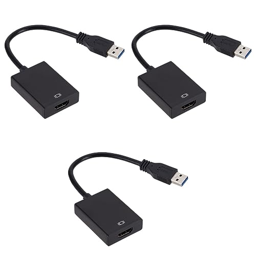 Hemobllo 3st USB Zu HDTV Adapter Usb3.0 Zu Konverter Usb3.0 Zu Adapter USB Zu Adapter USB-Adapter Fernsehen Kabel 1080p von Hemobllo