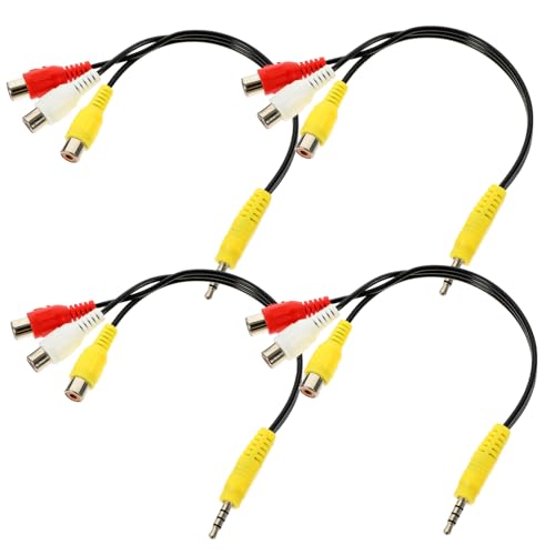 Hemobllo 4Stücke Av Audio Splitter Kabel Adapter Für Tv Dvd Mehr Flexibles Langlebiges Audio Patch Kabel Mit Reinem Kupferkern von Hemobllo