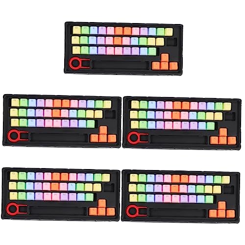 Hemobllo 5 Sätze Tastenkappe Tastatur-dekor Farbige Tastatur Ornament-sets Heim Tastatur Wechseln Beleuchtete Tastatur Computertastaturen Bunte Tastaturkappen Pudding Pbt Haushalt von Hemobllo