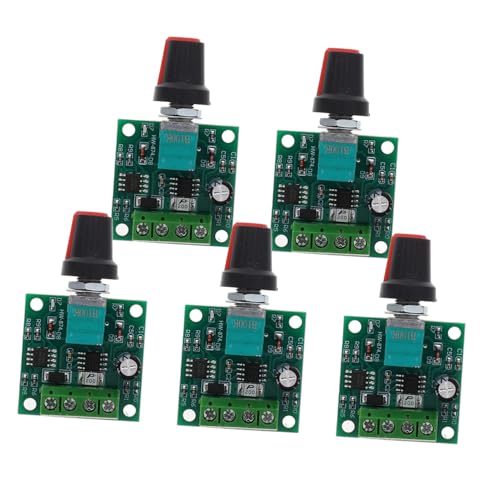 Hemobllo 5 Stück Drehzahl regler für Gleichstrom motoren Motortreibermodul PWM-Gleichstrommotor-Drehzahlregler PWM-Controller Motor mit Variabler Drehzahl Vibrationsmotor Metall Grün von Hemobllo