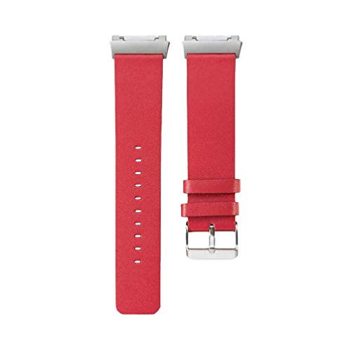Hemobllo Armband Uhrenarmband Tauschen Rote Armbänder Uhrenarmbänder Leder Smartwatch- Ersatz-uhrenarmbänder Lederarmbänder Rotes Zubehör Uhrarmband Anschauen Mode Uhrenarmband Leder von Hemobllo