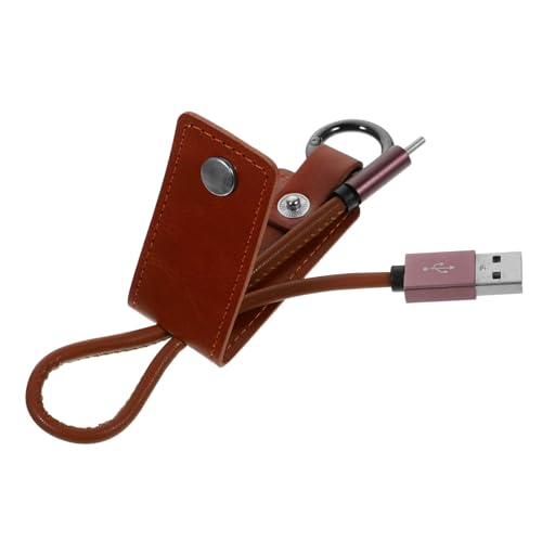 Hemobllo C USB-Kabel Schnelllade-Leder-Schlüsselanhänger, Lade-Synchronisation, Metall-Taste, robust, umweltfreundlich, braun, zufällig Hemobllo C USB-Kabel Schnelllade-Leder-Schlüsselanhänger, Lade-Synchronisation, Metall-Taste, robust, umweltfreundlich, braun, zufällig von Hemobllo