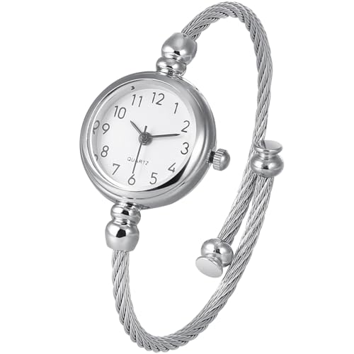 Hemobllo Damen Armbanduhr - Damen Armreif Uhr Quarzuhr Lässig Armband Armbanduhr von Hemobllo