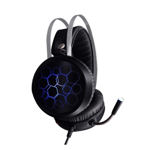 Hemobllo Gaming Kopfhörer mit Mikrofon Kabelgebundenes Headset für PC Laptop RGB Beleuchtung Surround Sound Technologie Over Ear Design für Intensives Gaming Erlebnis Hemobllo Gaming Kopfhörer mit Mikrofon Kabelgebundenes Headset für PC Laptop RGB Beleuchtung Surround Sound Technologie Over Ear Design für Intensives Gaming Erlebnis von Hemobllo
