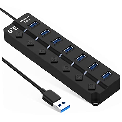Hemobllo Hub Ports mit Unabhängigen Schaltern USB Erweiterung für Laptop Stabiler Datenübertragungsadapter für Büro Zuhause Hemobllo Hub Ports mit Unabhängigen Schaltern USB Erweiterung für Laptop Stabiler Datenübertragungsadapter für Büro Zuhause von Hemobllo