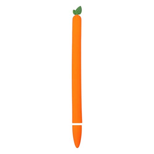 Hülle kompatibel mit Pencil 2. Generation Hülle - Silikon Hülle Stifthülle Schutzhülle Kreativ Karotte Stylus Pen Case Niedliches Schutzhülle Zubehör (Orange) von Hemobllo