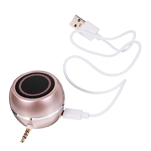 Hemobllo Kleiner Kabelgebundener Lautsprecher mit Aux USB Aufladbar Desktop Lautsprecher für PC Laptop Tragbares Audio Zubehör Roségold mit Gutem Sound Hemobllo Kleiner Kabelgebundener Lautsprecher mit Aux USB Aufladbar Desktop Lautsprecher für PC Laptop Tragbares Audio Zubehör Roségold mit Gutem Sound von Hemobllo