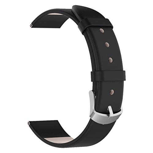 Hemobllo Kompatibel für Galaxy Samsung Smartwatch Uhr Band - Barton Quick Release - Klassisches Echtleder Armband - Leder Armbänder für Frauen Und Männer 22 Mm (Schwarz) von Hemobllo