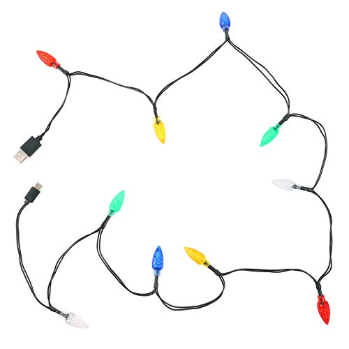 Hemobllo LED Weihnachtslichter Ladekabel USB Und Glühlampe Ladegerät Typ C USB Ladekabel mit 10 Mehrfarbigen Lichtern für Telefon von Hemobllo