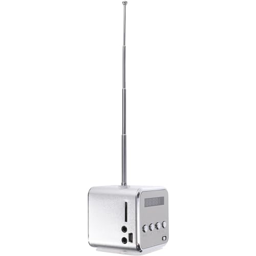 Hemobllo Mini Lautsprecher - Tragbares Lautsprecher mit Radio, LED Anzeige, USB Anschluss, Micro SD Kartensteckplatz, Kopfhöreranschluss, Kleiner Kabelloser Lautsprecher von Hemobllo