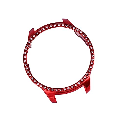 Hemobllo Muschel sehen Rhinestone Uhrengehäuse Modisches Design für Uhrengehäuse Leichtgewichtiges Uhrengehäuse Hochwertiges Uhrengehäuse Fallschutzabdeckung Uhrengehäuse aushöhlen rot von Hemobllo
