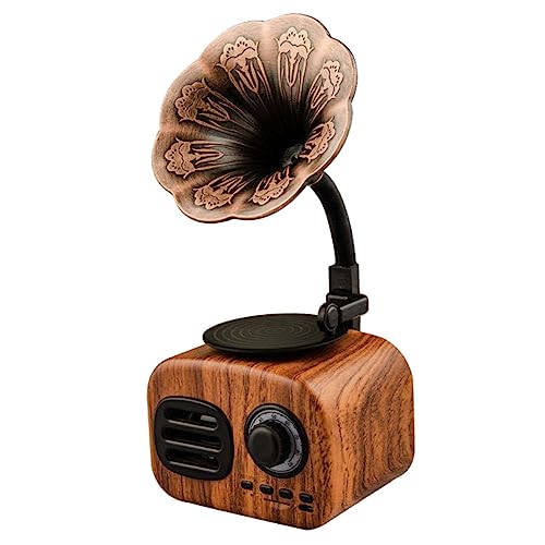 Hemobllo Retro- -Lautsprecher Mini-Stereo-Lautsprecher Mini-Wireless-Lautsprecher Plattenspieler-Radio-cd-Player Retro-Boombox Alte Lautsprecher Grammophon Jahrgang Zubehör Plastik Hemobllo Retro- -Lautsprecher Mini-Stereo-Lautsprecher Mini-Wireless-Lautsprecher Plattenspieler-Radio-cd-Player Retro-Boombox Alte Lautsprecher Grammophon Jahrgang Zubehör Plastik von Hemobllo
