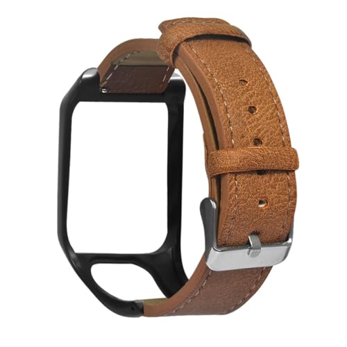 Hemobllo Smartwatch Band Kompatibel mit Runner 3, Braunes Vintage texturiertes Uhrenarmband Leder Ersatz Stylisches Uhrenarmband Hemobllo Smartwatch Band Kompatibel mit Runner 3, Braunes Vintage texturiertes Uhrenarmband Leder Ersatz Stylisches Uhrenarmband von Hemobllo