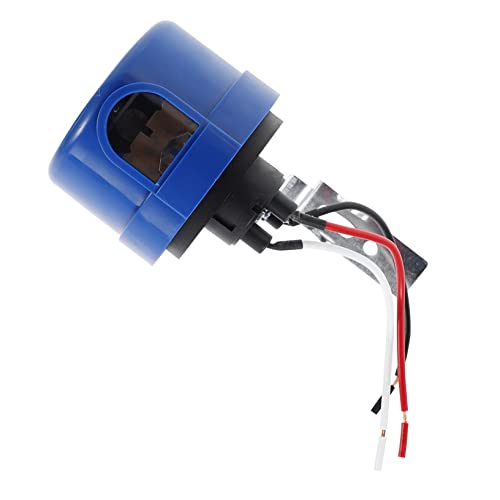 Hemobllo Steuerschalter für Straßenbeleuchtung automatischer Sensor Außenlicht Controller für Straßenlaterne Lichtschranken-Lichtsteuerung PHOTO-Sensor Kupfer Blue von Hemobllo
