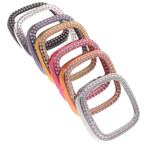 Hemobllo Strass Uhrenabdeckung, Kristall Funkelnd Bling Uhrengehäuse Smart Watch Schutz Stoßstange Kompatibel für 3 / Sense 7 Stück von Hemobllo