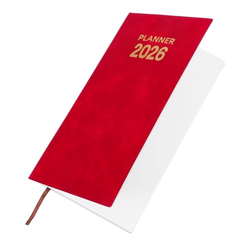 Hemobllo Tagesplaner-notizbuch 2026 A6 Praktischer Organizer Im Taschenformat Mit Pu-lederbezug Planerkalender-notizbuch Für Die Woche von Hemobllo
