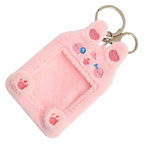 Hemobllo Tierkartenhalter Schlüsselbund Schutz Hasenplüsch Ausweis Schlüsselanhänger Mit Kartenhülle Hängend Cartoonkarte Plüschtiere Schlüsselanhänger Kartenhülle Anzeige Stoff Rosa von Hemobllo